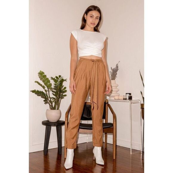 LULUS Tie Front Trouser Pant NWT Sz XS - Picture 1 of 5